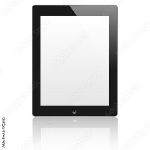 Illustration: Black computer tablet Black computer tablet