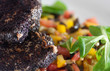 Pork Tenderloin in Poppy Seeds with olive salsa