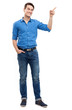 Man pointing finger