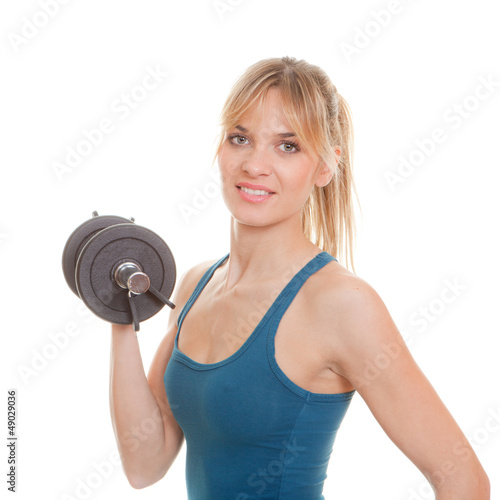 Photo: woman weights exersice woman weights exersice