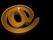Goldenes Email-Symbol Liegend