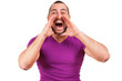 Mann schreit laut