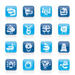 various abstract monsters illustration - vector icon set