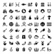 big agriculture icons set