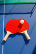 Photo: table tennis ping pong two paddles and white ball table tennis ping pong two paddles and white ball