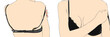 Donna in reggiseno nero