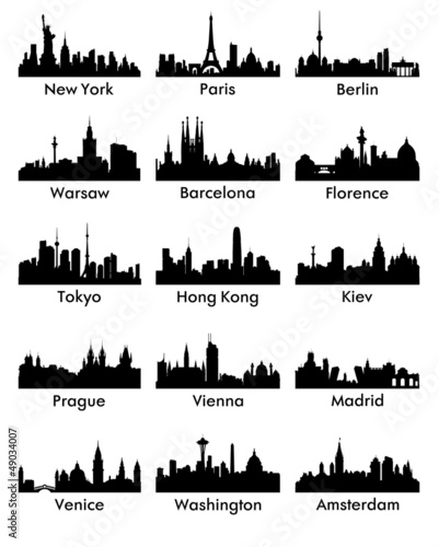 Vector: city silhouette vector 15 city silhouette vector 15