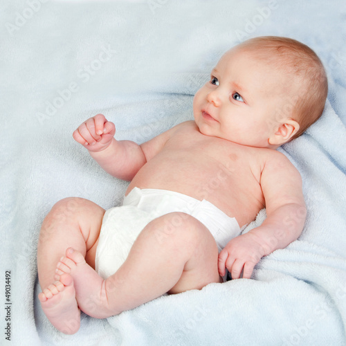 Photo: Adorable baby in diaper Adorable baby in diaper