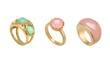 Anillo oro con piedras