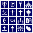 vector icons of religious