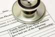 Filling the medical history questionnaire