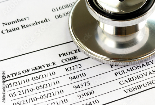 Photo: Bill from the doctor concepts of rising medical cost Bill from the doctor concepts of rising medical cost