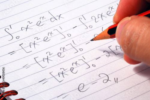 Photo: Work on a mathematics question Work on a mathematics question