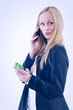 Frau mit Telefon