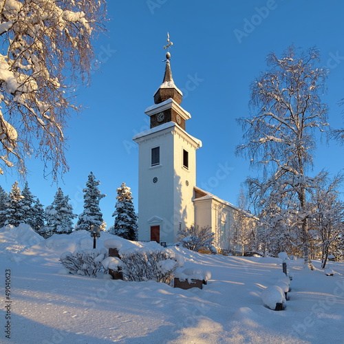 Photo: Vilhelmina Church in winter, Sweden Vilhelmina Church in winter, Sweden
