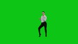 Video: Business woman dances. Green screen. Business woman dances. Green screen.