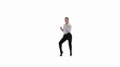Video: Business woman dances. White background. Business woman dances. White background.