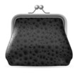 Vector: Gray leather purse Gray leather purse