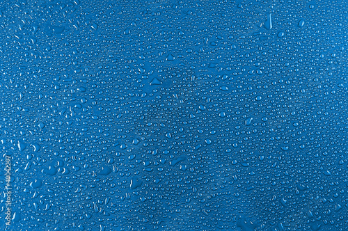 Photo: water drops on green water drops on green