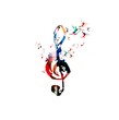 Colorful music background vector