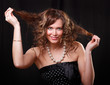 Woman making a funny face