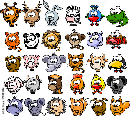 Illustration: Мультфильм животных вектор Мультфильм животных вектор