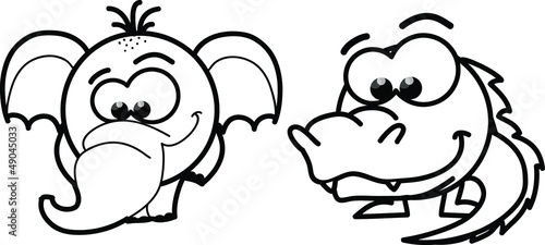 Illustration: Мультфильм животных вектор Мультфильм животных вектор