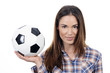 Photo: young adult woman with ball young adult woman with ball