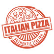 Stamp, with the text Italian Pizza written inside, vector