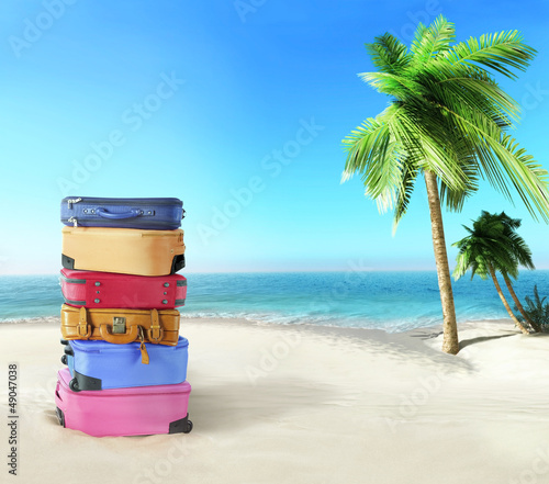 Photo: Luggage on the beach Luggage on the beach