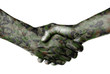 Man and woman shaking hands