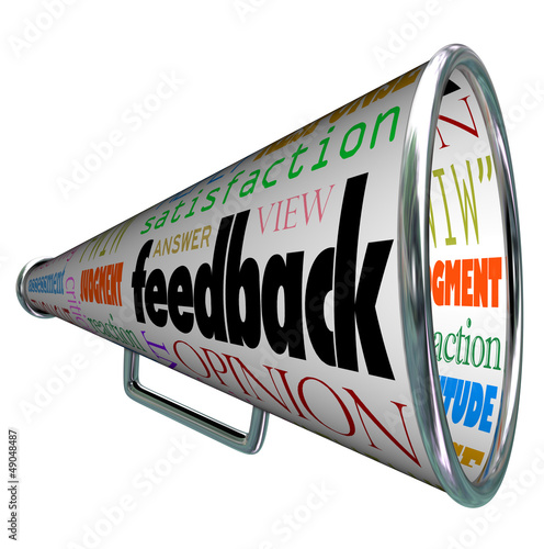 Illustration: Feedback Megaphone Bullhorn Opinion Sharing Feedback Megaphone Bullhorn Opinion Sharing