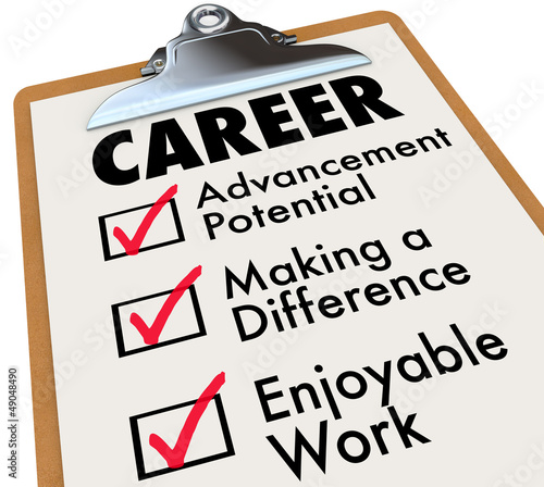 Illustration: Career Checklist Priorities Goals Objectives in Work Profession Career Checklist Priorities Goals Objectives in Work Profession