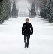 Photo: Young good looking male outdoors in snow Young good looking male outdoors in snow