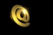 Illustration: Email Symbol Gold mit Strahlen Email Symbol Gold mit Strahlen