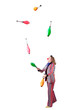 clown with skittles