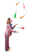 clown with skittles