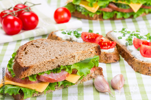 Photo: Sandwiches with ham Sandwiches with ham