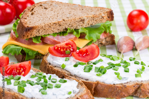 Photo: Sandwiches with ham Sandwiches with ham