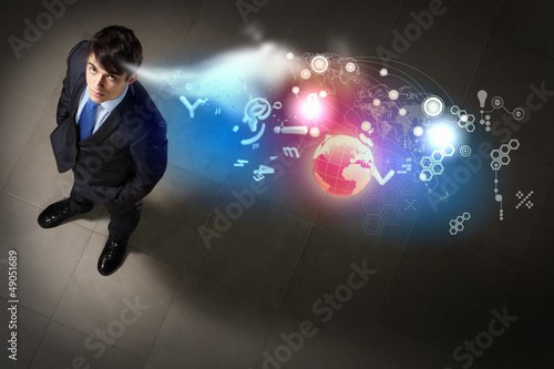 Photo: Image of businessman top view Image of businessman top view