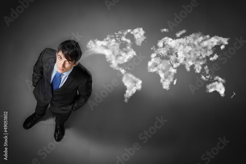 Photo: Image of businessman top view Image of businessman top view