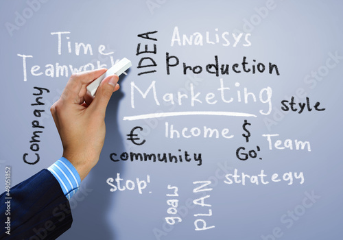 Photo: group of strategy related words group of strategy related words