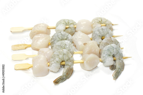Photo: brochettes de fruits de mer brochettes de fruits de mer