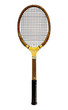 isolated tennis racket and ball
