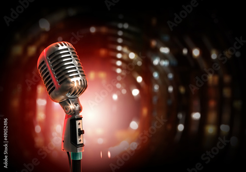 Photo: audio microphone retro style audio microphone retro style