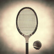 old vintage tennis racket