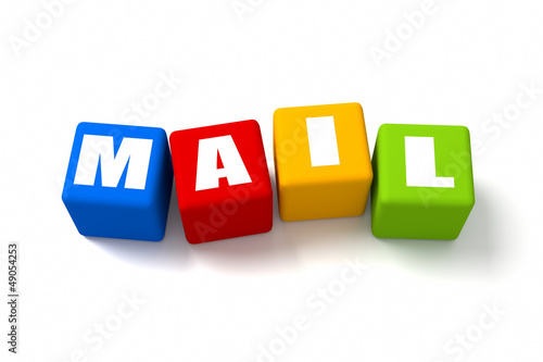 Illustration: Mail Colored Cubes Mail Colored Cubes