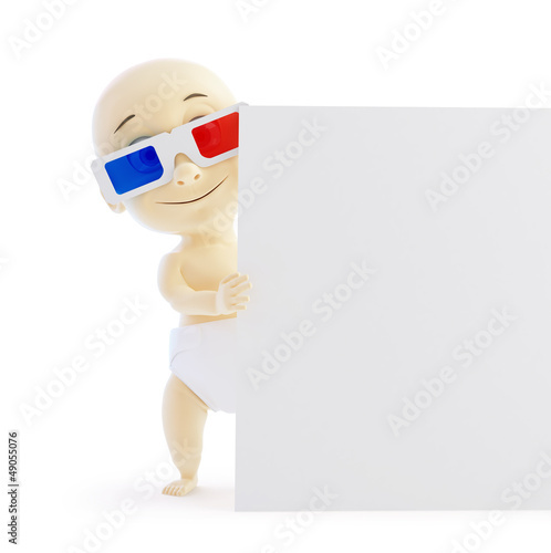 Illustration: baby 3d blank on a white background baby 3d blank on a white background