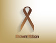 Brown awareness Ribbon