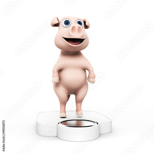 Illustration: 3d rendered illustration of a funny pig 3d rendered illustration of a funny pig
